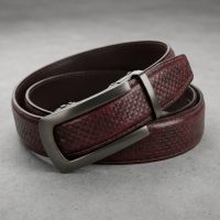 Black Belt Heritage Brown Full Grain Buffalo Leather Ratchet Belt for Men